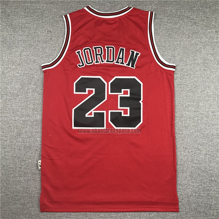 Camiseta Chicago Bulls Michael Jordan NO 23 Hardwood Classics Throwback 1997-1998 Rojo